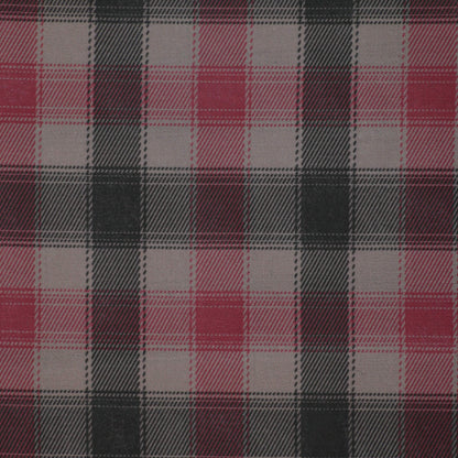Red & Black Plaid Chiffon per/metre