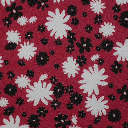 Red Floral Loopback Sweatshirt per/metre