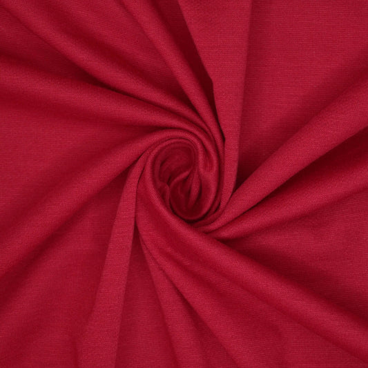 Red Loopback Jersey per/metre