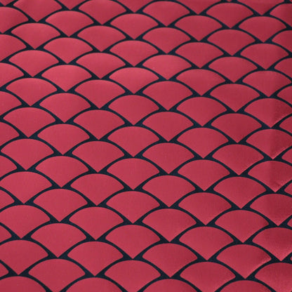 Red Mermaid Foil Spandex Jersey per/metre