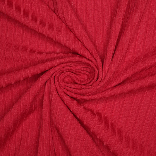 Red Ribbed Jersey 1m