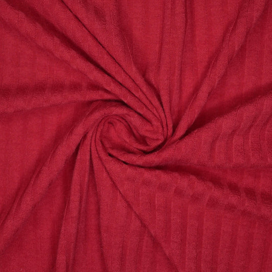 Red Ribbed Jersey 1m