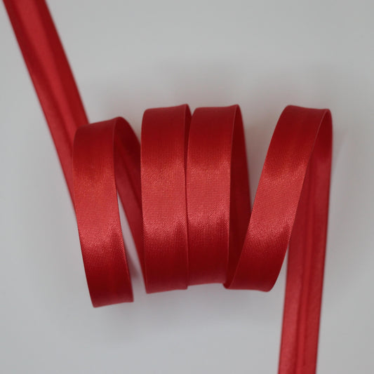 Red Satin Folded Bias-Binding per/metre