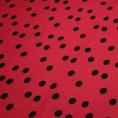 Red Spot Viscose Jersey 1m