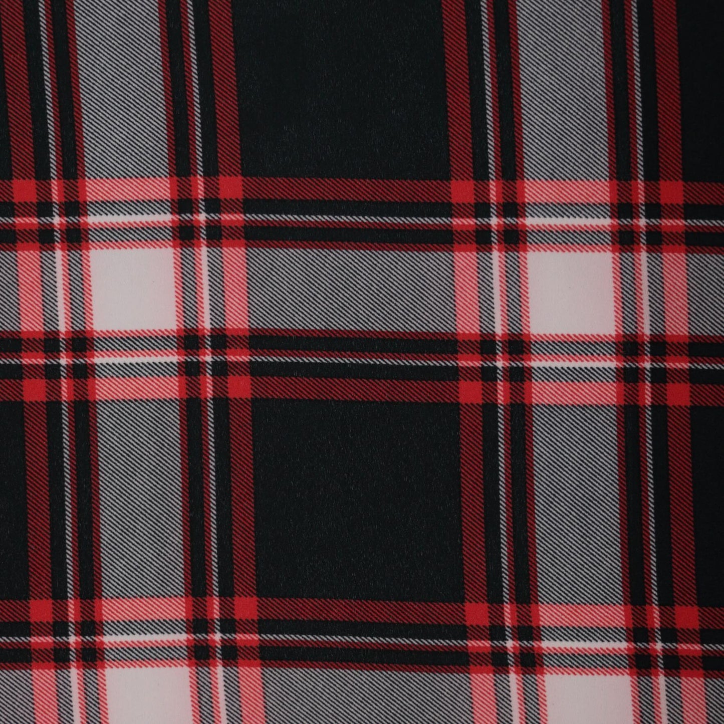 Red & Black Plaid Georgette per/metre