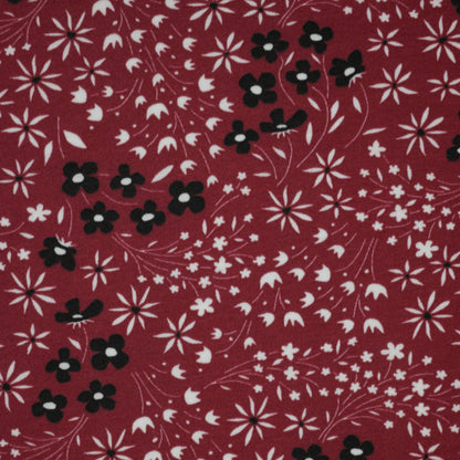 Red & Black Floral Jersey
