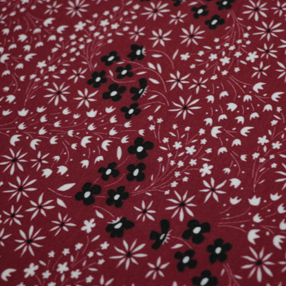 Red & Black Floral Jersey