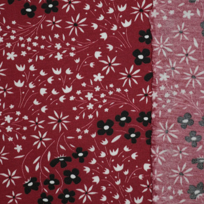 Red & Black Floral Jersey