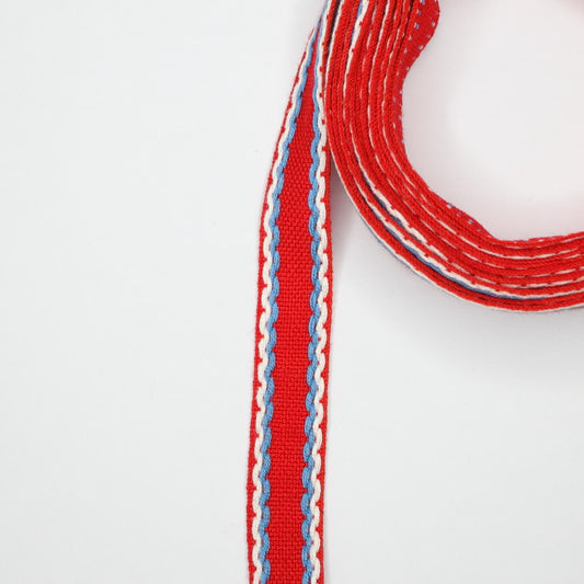 Red Braid Embroidered Design Tape 15mm x 3m