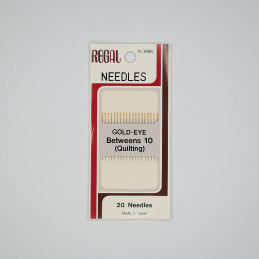 Regal Hand Sewing Needles Gold-Eye Betweens 10 (Quilting) 20pk