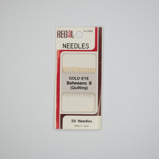 Regal Hand Sewing Needles Gold-Eye Betweens 9 (Quilting) 20pk