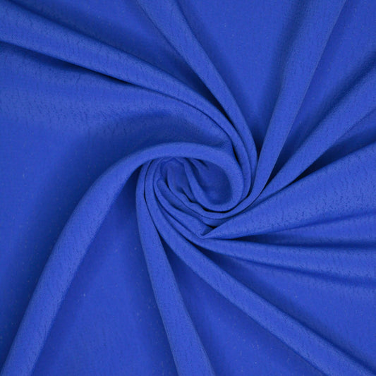 Royal Blue Marocain Crepe per/metre
