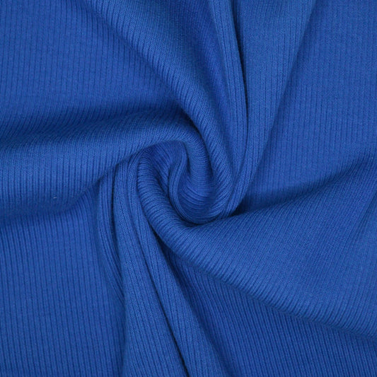 Royal Blue Ribbed Jersey 1m