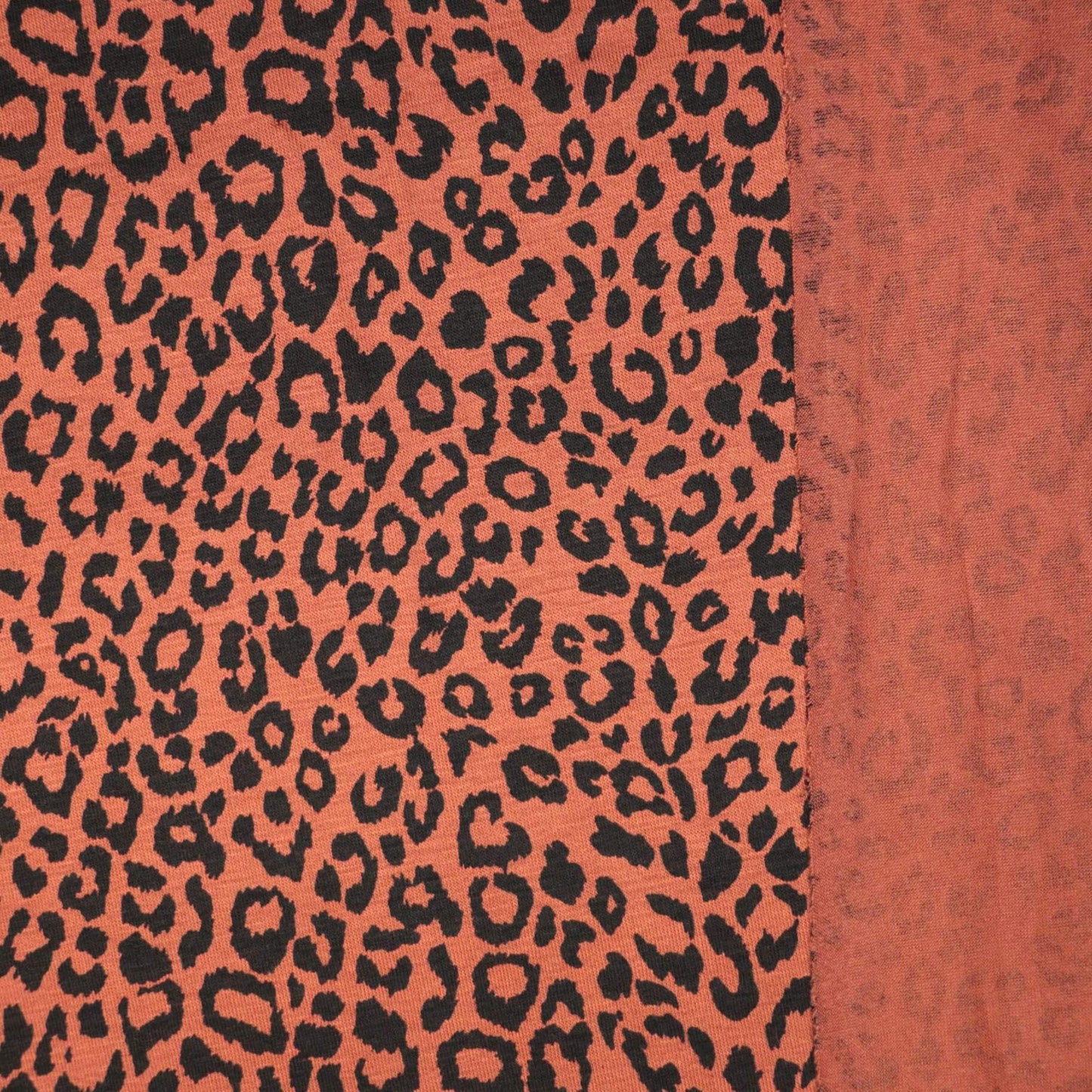 Rust Leopard Jersey per/metre