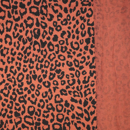 Rust Leopard Jersey per/metre