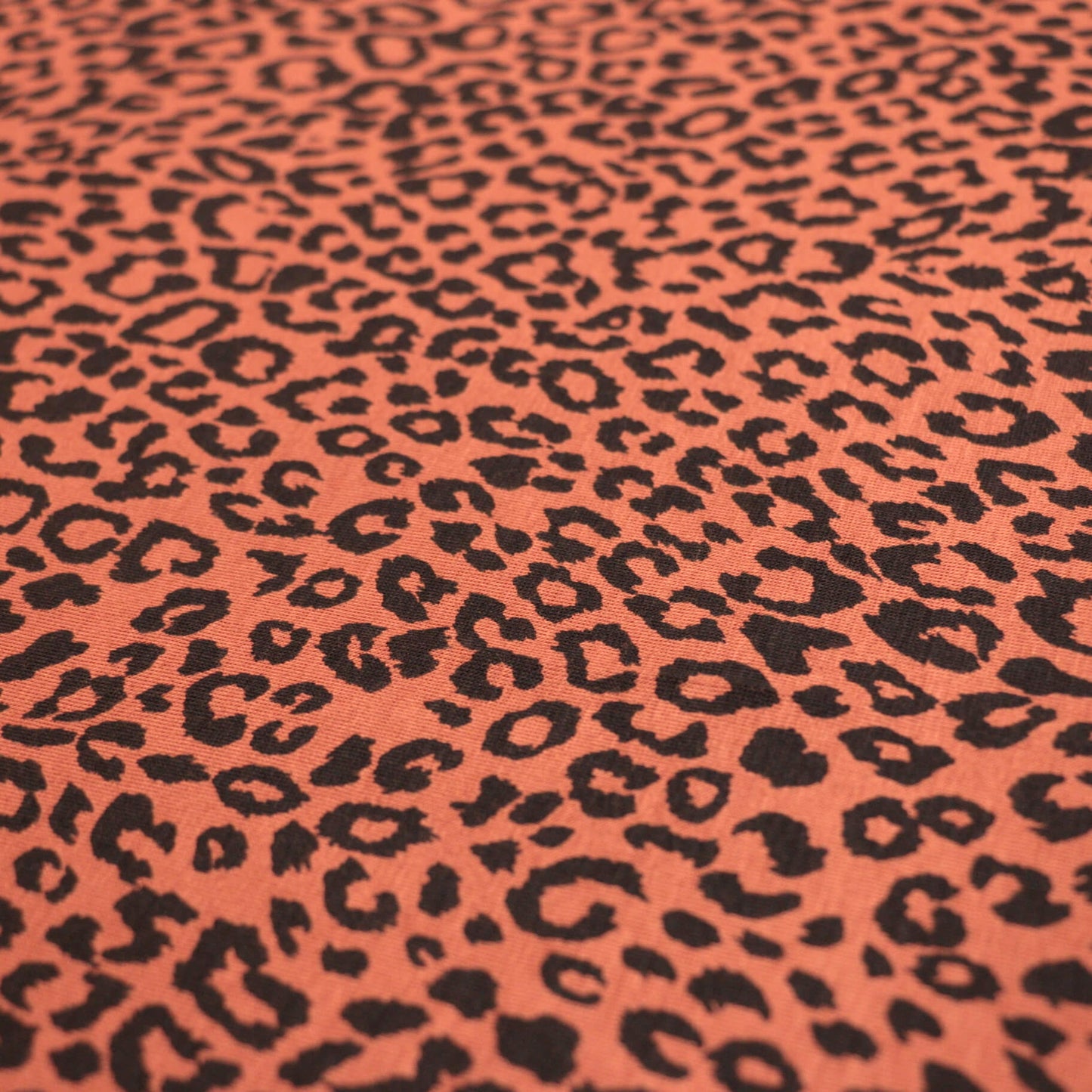 Rust Leopard Jersey per/metre