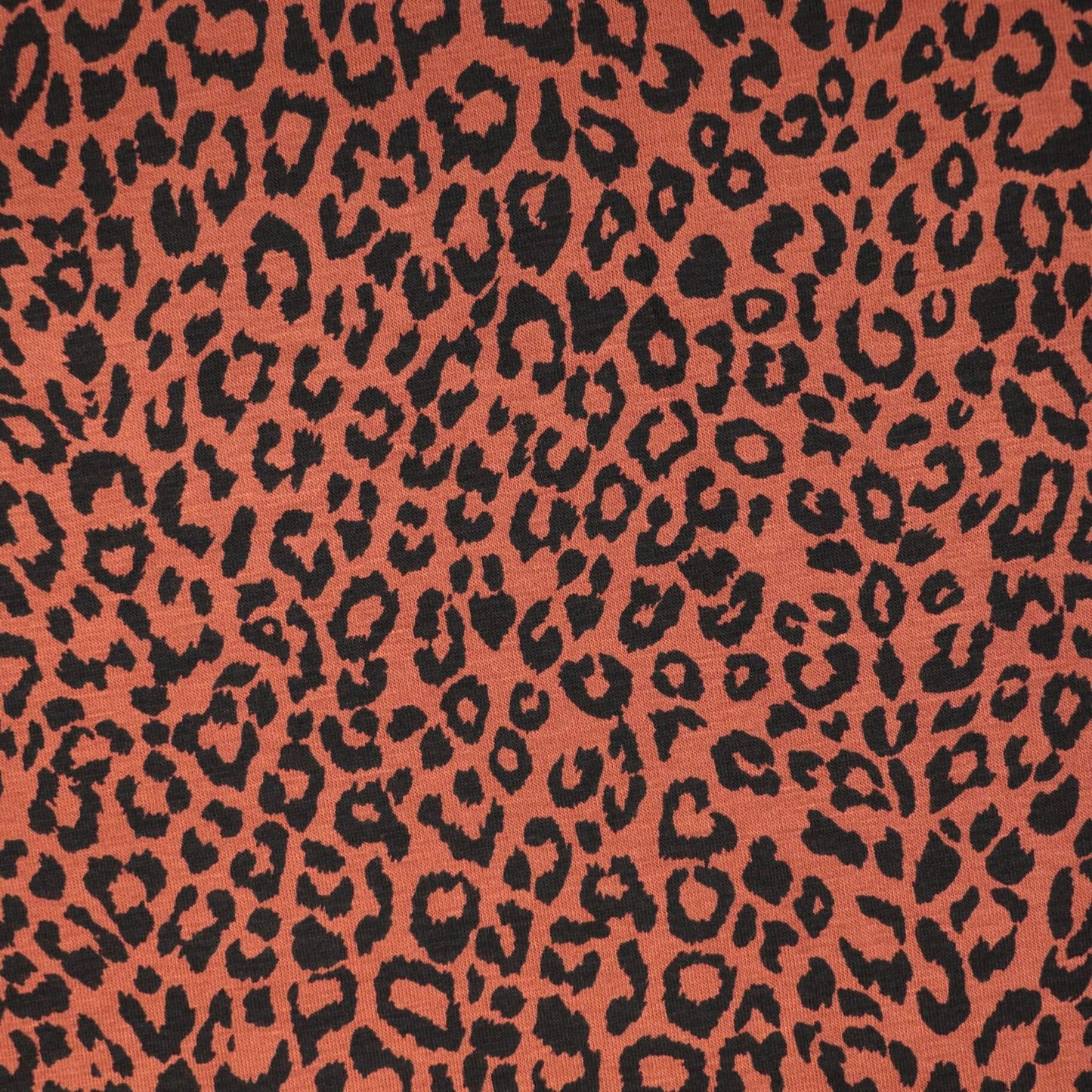 Rust Leopard Jersey per/metre