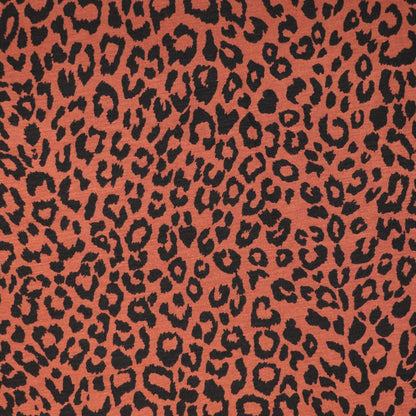 Rust Leopard Jersey per/metre