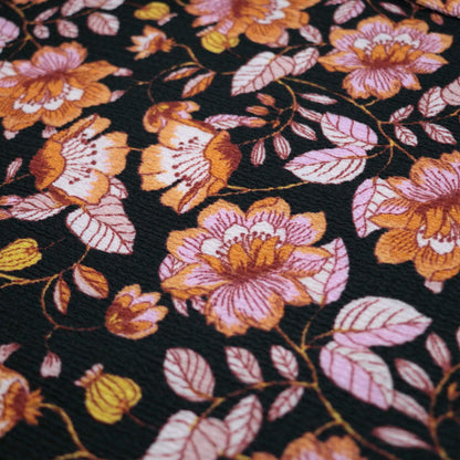 Rustic Bloom Bubble Crepe per/metre