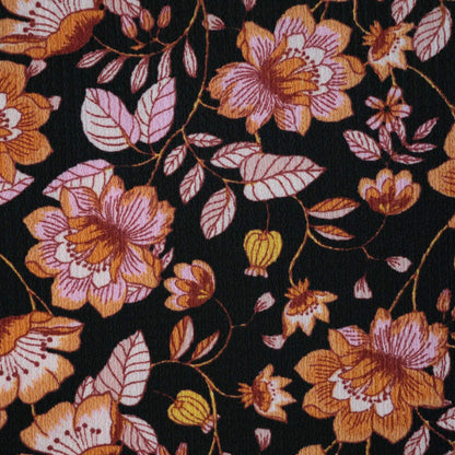Rustic Bloom Bubble Crepe per/metre
