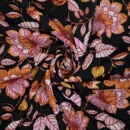 Rustic Bloom Bubble Crepe per/metre