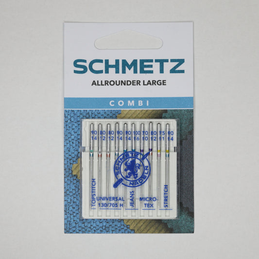 Schmetz Sewing Machine Needles Combi Large All-Rounder Assorted Sizes 10pk