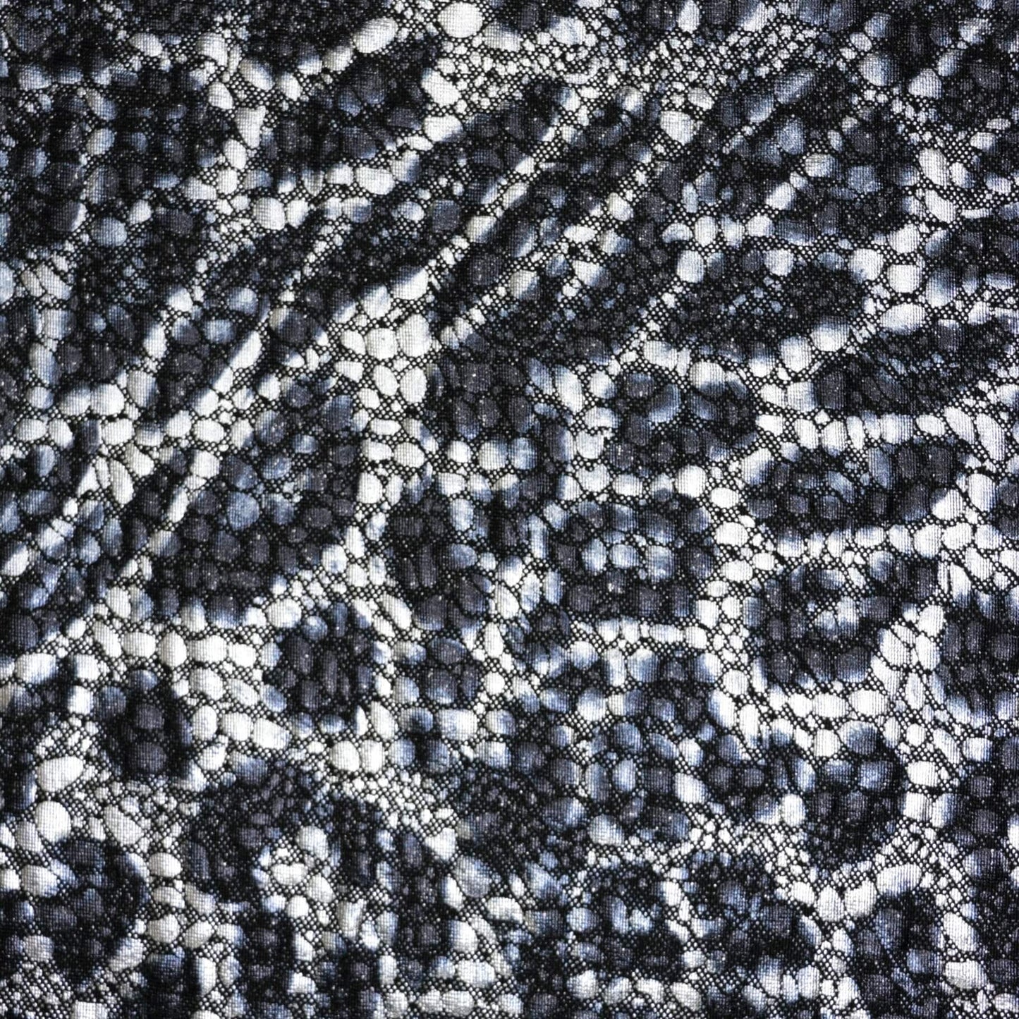 Silver Leopard/Croc Foil Lightweight Jersey per/metre