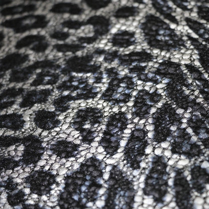 Silver Leopard/Croc Foil Lightweight Jersey per/metre