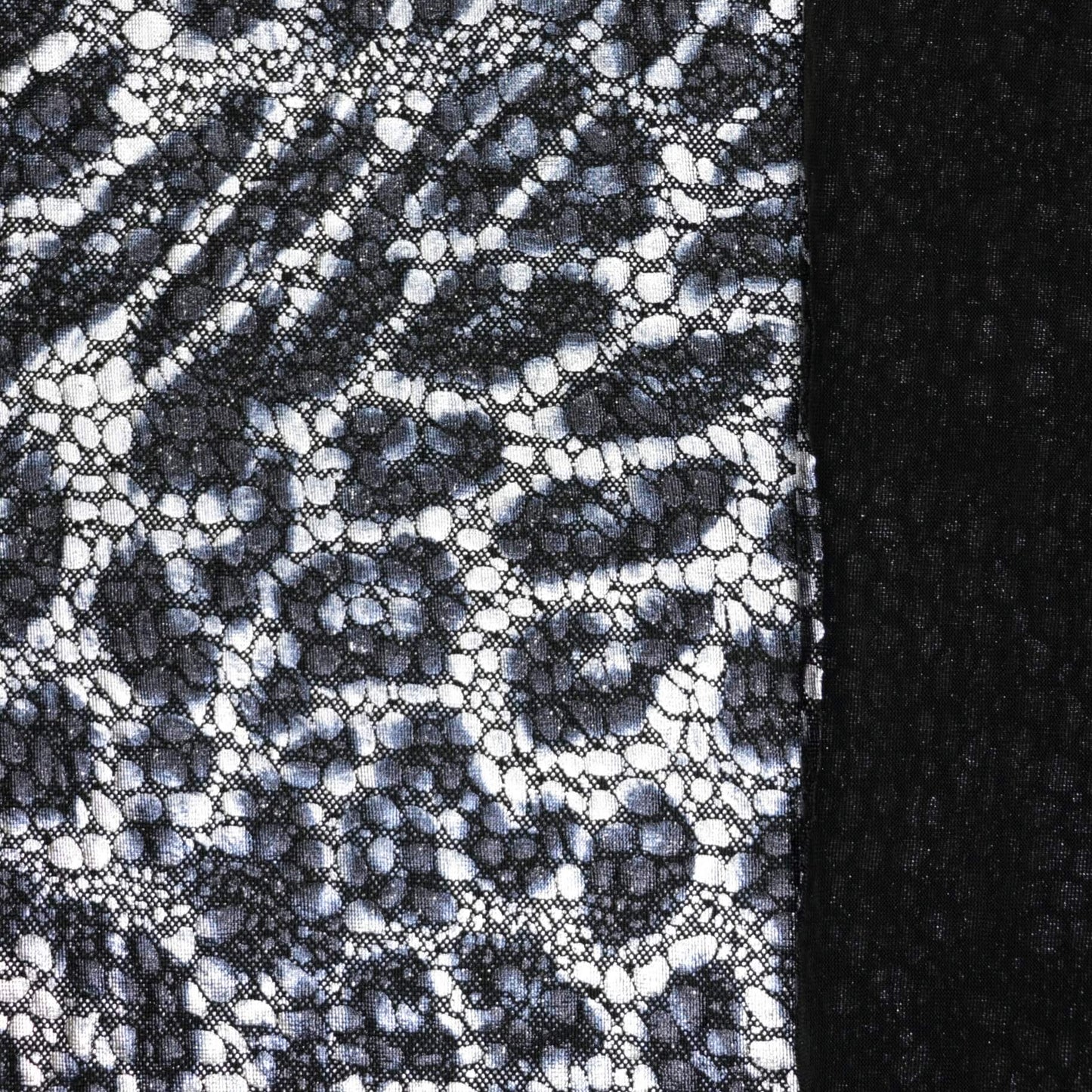 Silver Leopard/Croc Foil Lightweight Jersey per/metre