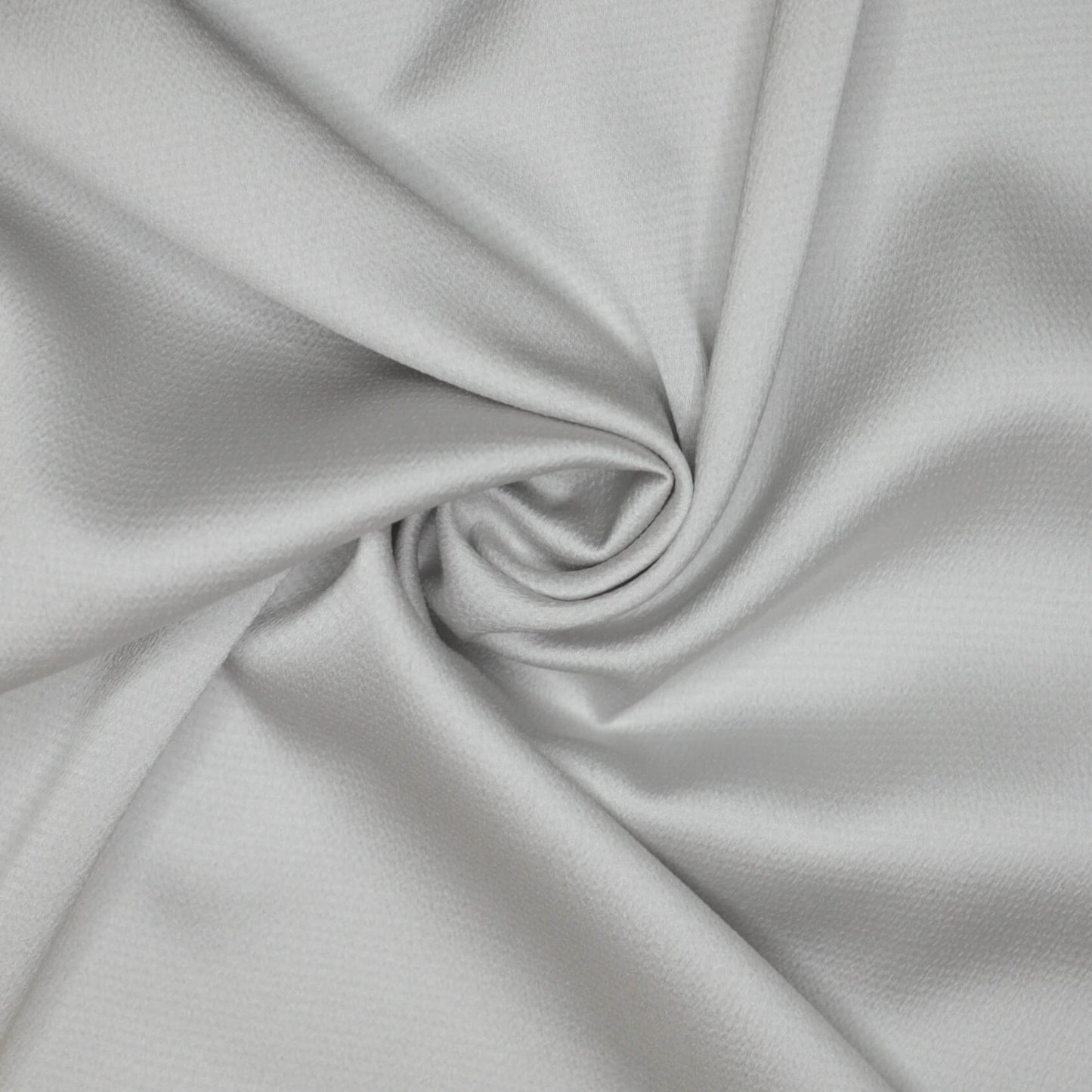 Silver Grey Satin Bubble Crepe per/metre
