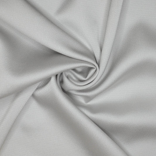 Silver Grey Satin Bubble Crepe per/metre