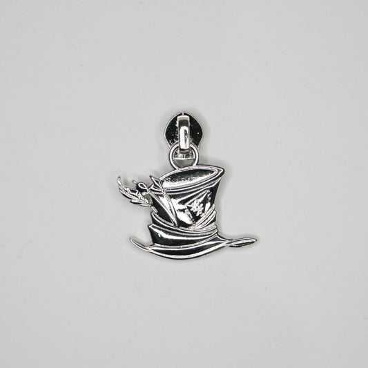 Silver Hat #5 Zipper Pull
