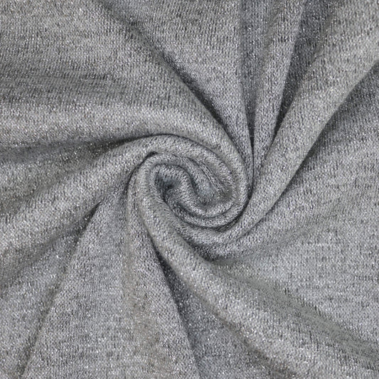 Silver Lurex Knit Jersey 1m