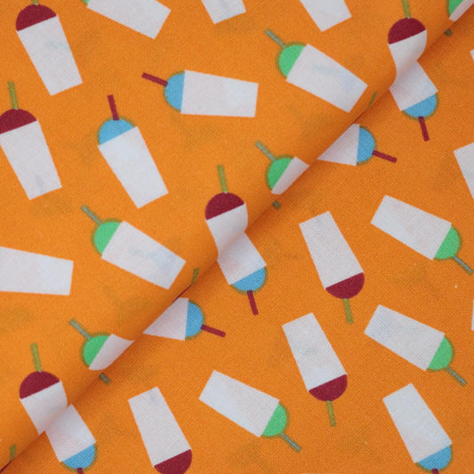 Slushies On Orange 100% Cotton