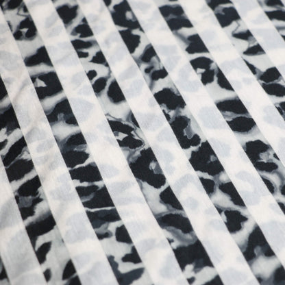 Stripe Leopard Print Jersey 1m