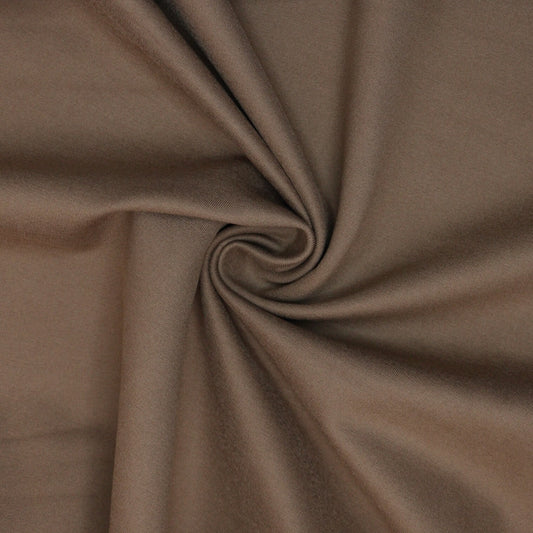 Tan Cotton Blend Ponte Roma per/metre