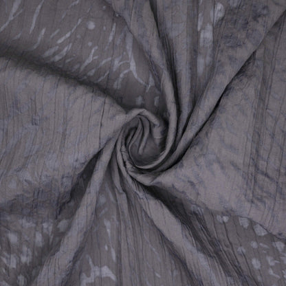 Teal Grey Leopard Crinkled Devore 1m