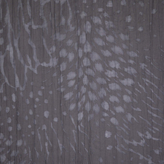 Teal Grey Leopard Crinkled Devore 1m