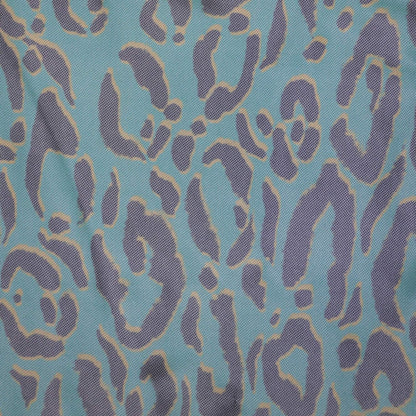 Teal Leopard Powermesh per/metre