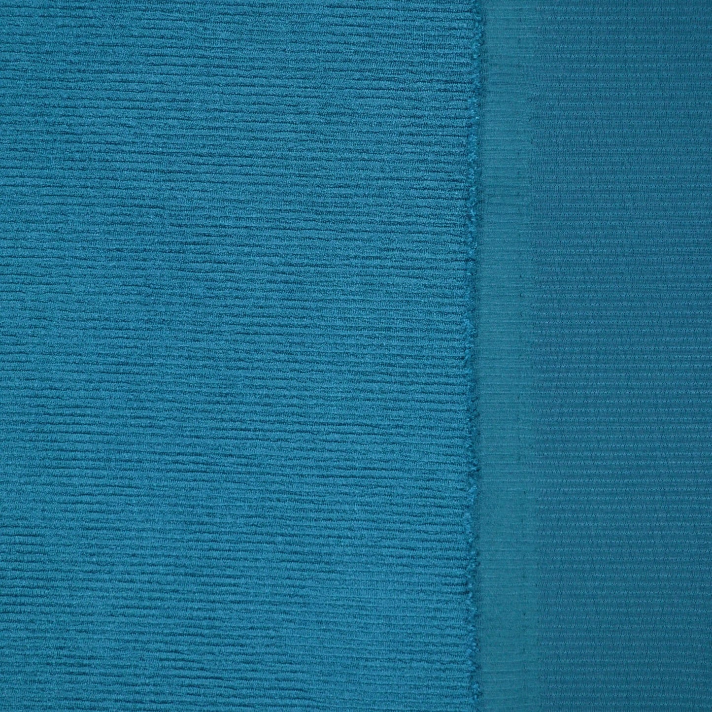 Teal Ribbed Jersey per/metre