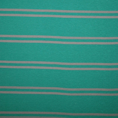 Teal Double Stripe Jersey 1m