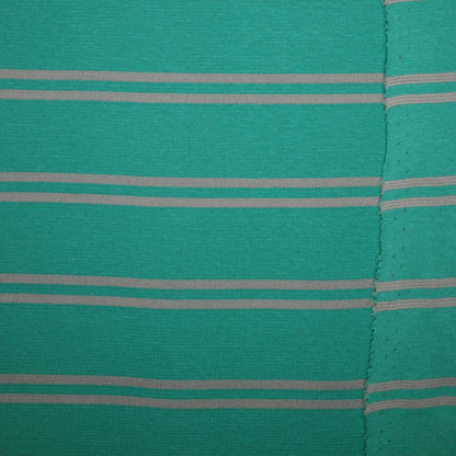 Teal Double Stripe Jersey 1m