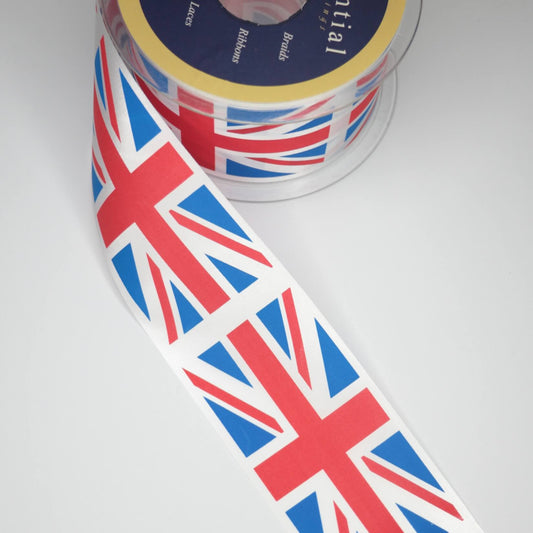 50mm Union Jack Ribbon 1m