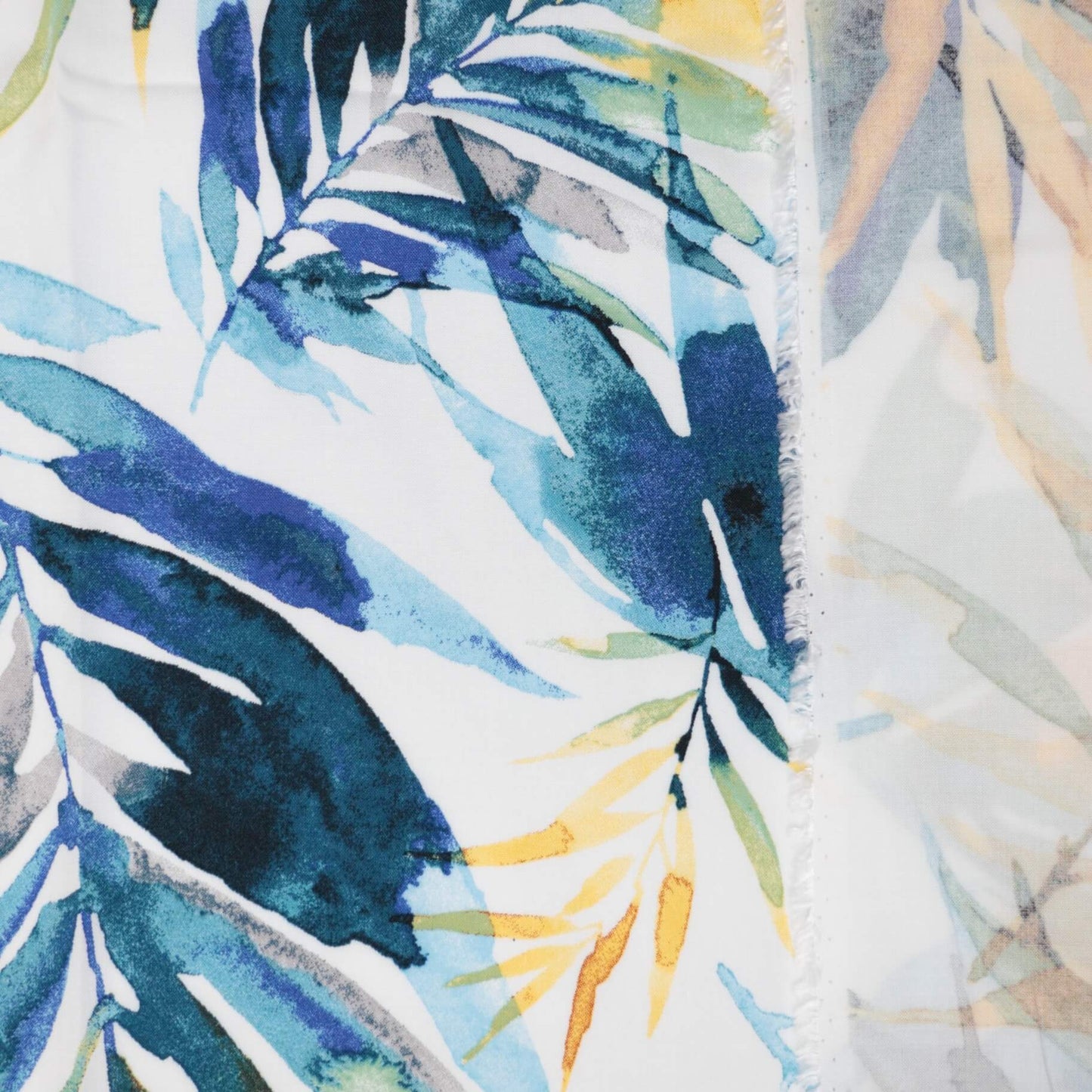Watercolour Leaf Cotton Lawn per/metre