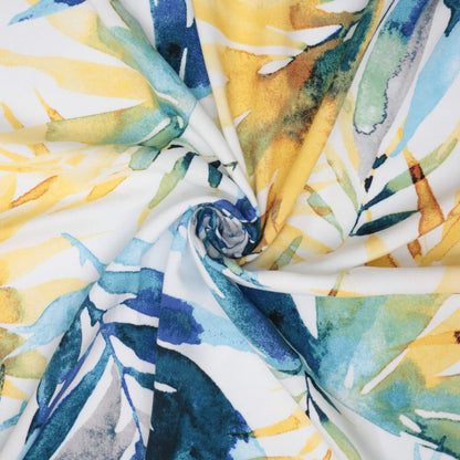 Watercolour Leaf Cotton Lawn per/metre