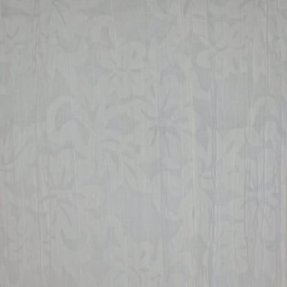 White Floral Crinkled Devore 1m