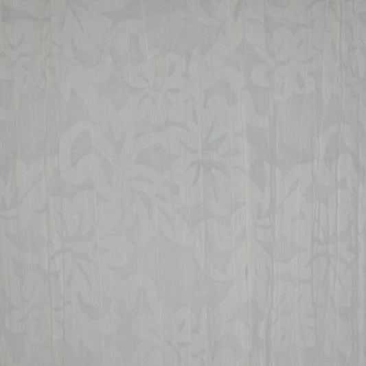 White Floral Crinkled Devore 1m