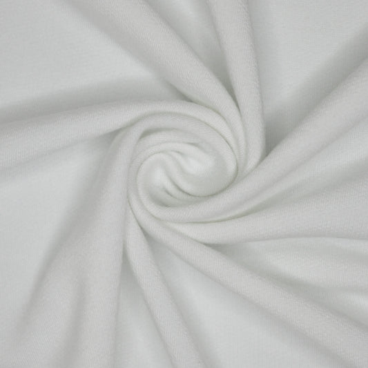 White Loopback Jersey per/metre