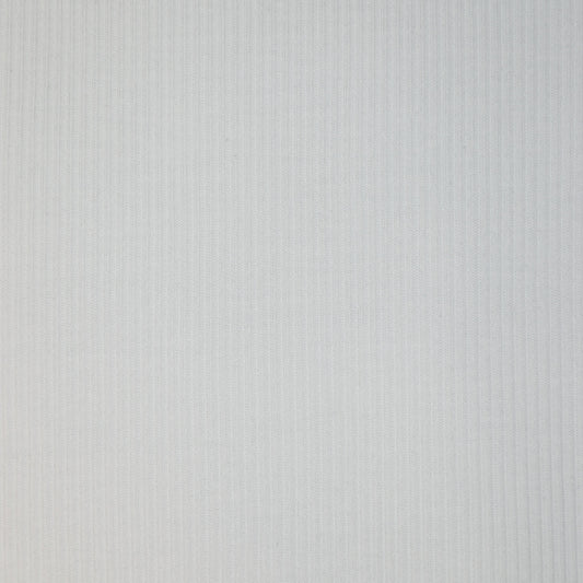 White ribbed textured fabric.