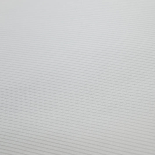 Plain White Ribbed Jersey per/metre